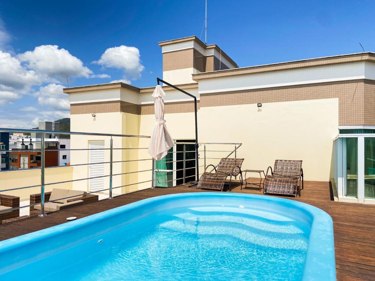 Apartamento Infinito - Cobertura Frente Mar Com Piscina Governador Celso Ramos Exterior foto